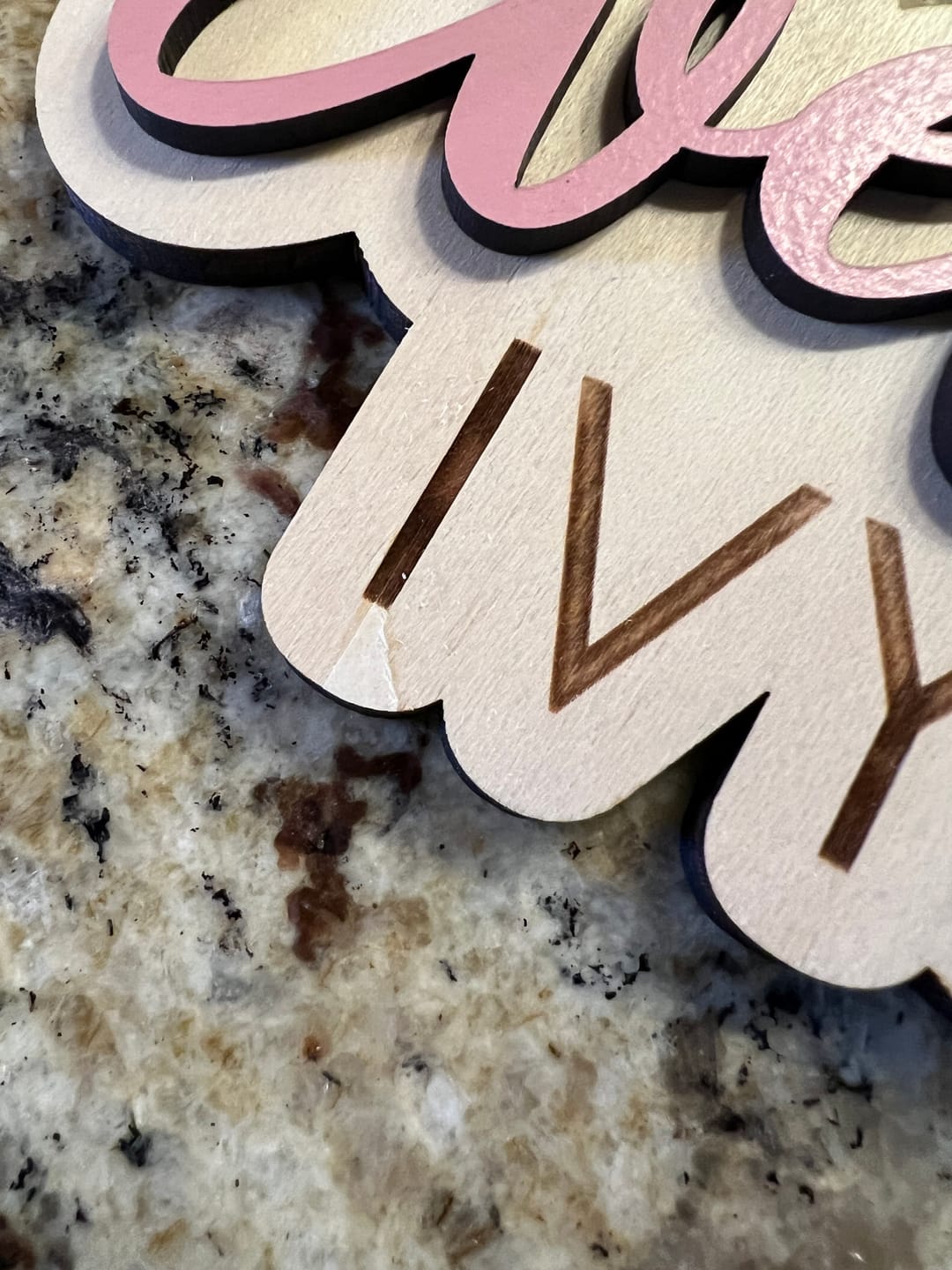 Customer photo review of Baby Name Announcement Sign