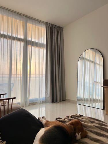 Customer photo review of Full Length Arched Black Wall Mirror (7 Sizes)