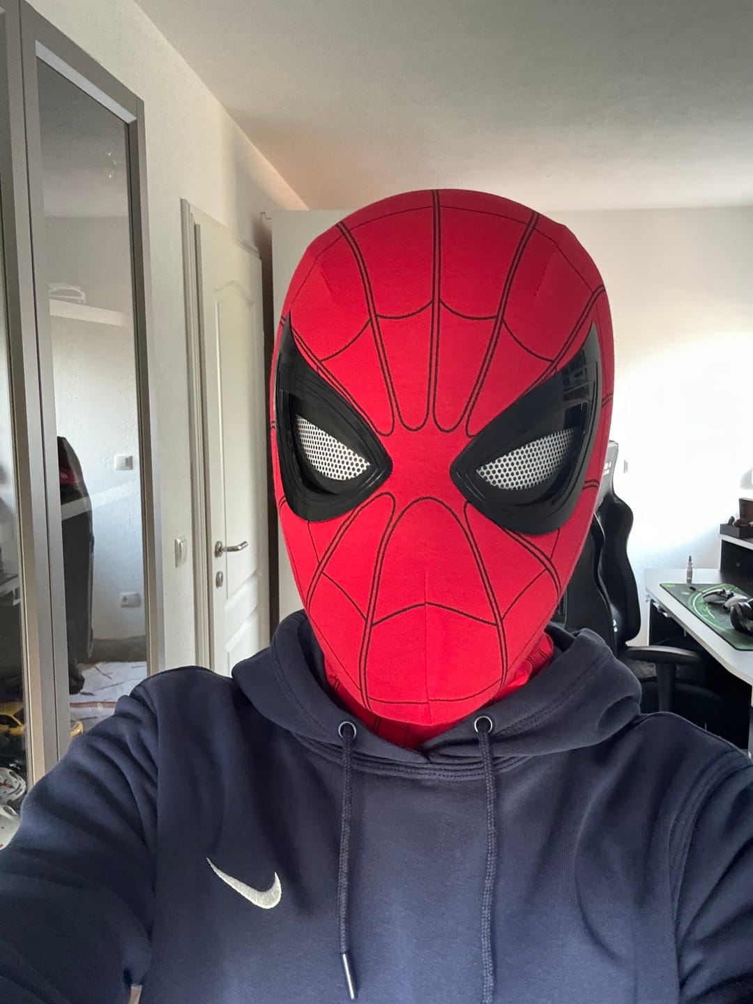Customer photo review of SpideyJunky™ Homecoming Combat Mode Spidey Mask