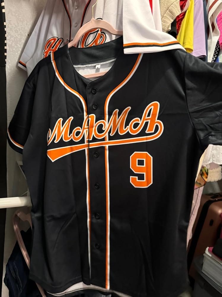 Customer photo review of Custom Black Yellow Classic Style Authentic Baseball Jersey