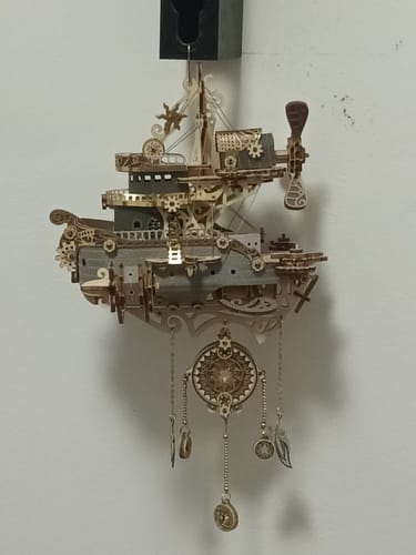 Customer photo review of Victorian Steampunk Dreamy 3D Wooden Puzzle Spaceship