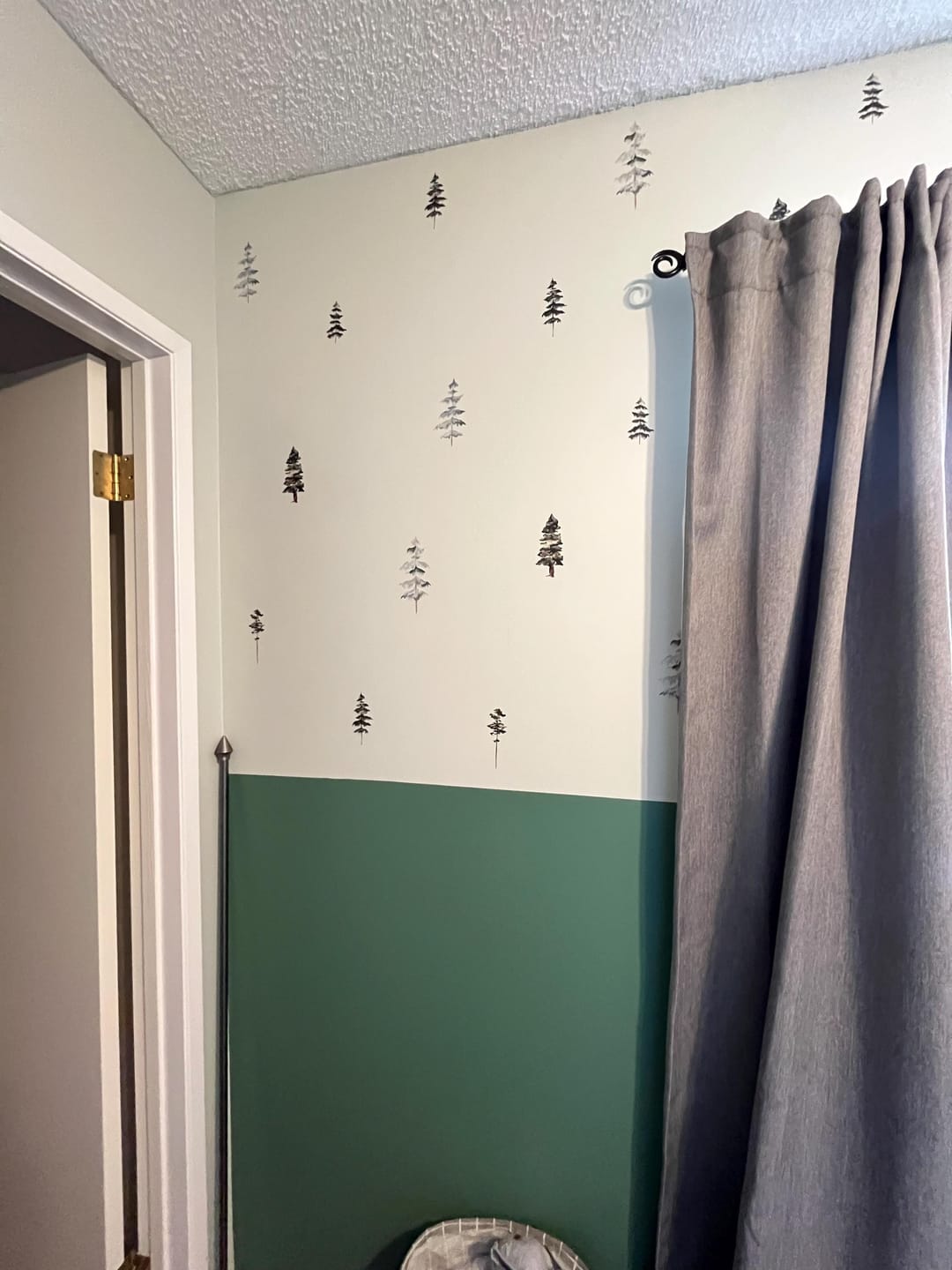 Customer photo review of Watercolor Trees Wall Decals