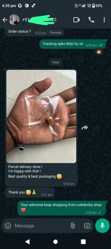 Customer photo review of 1 MUKHI RUDRAKSHA (NEPALI)