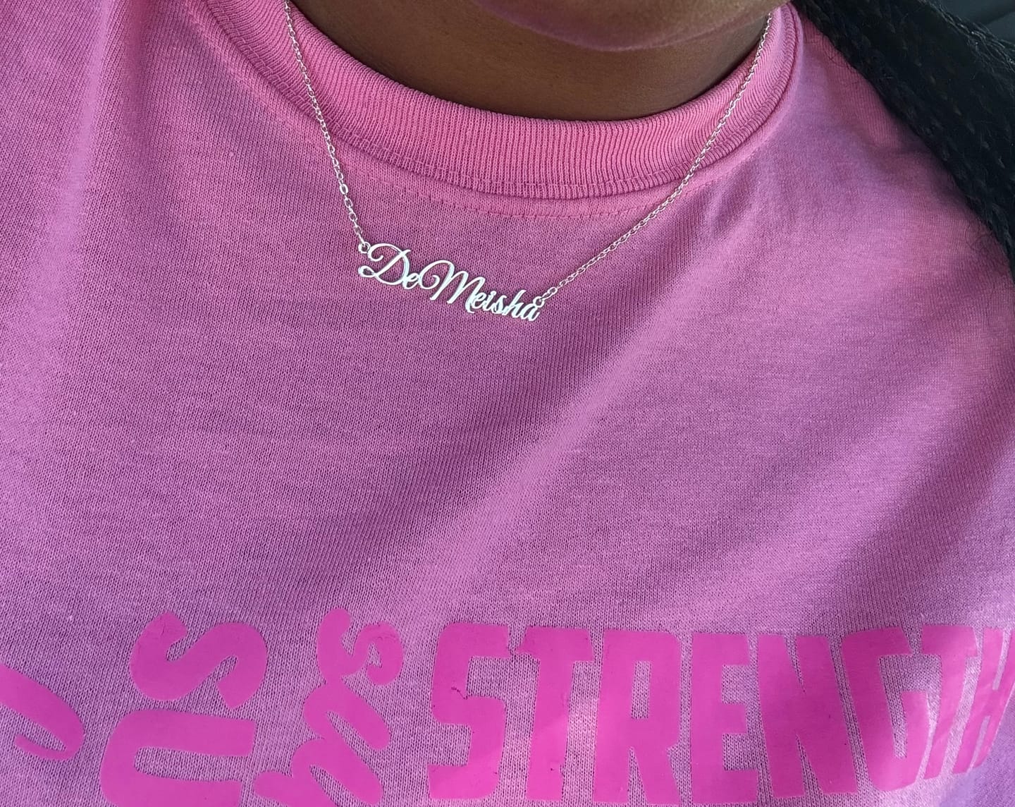 Customer photo review of Personalized Name Necklace