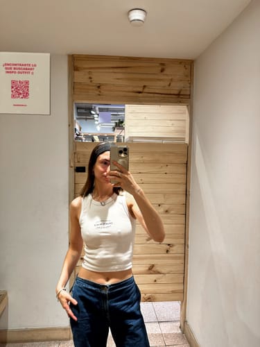 Customer photo review of Top Tank Bordado White