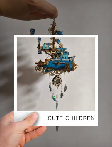 Customer photo review of Victorian Steampunk Dreamy 3D Wooden Puzzle Spaceship