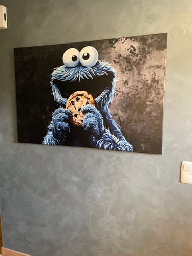 Customer photo review of Leinwandbild Keksmonster Querformat