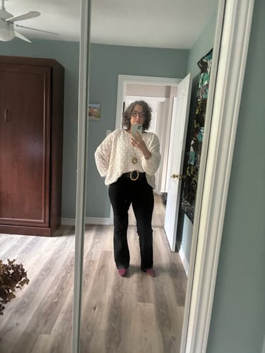 Customer photo review of My Cozy Tea Time Sweater (Ivory)