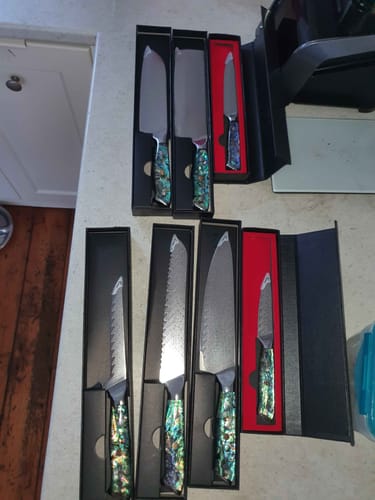 Customer photo review of Awabi (鮑) 7-Piece Knife Set