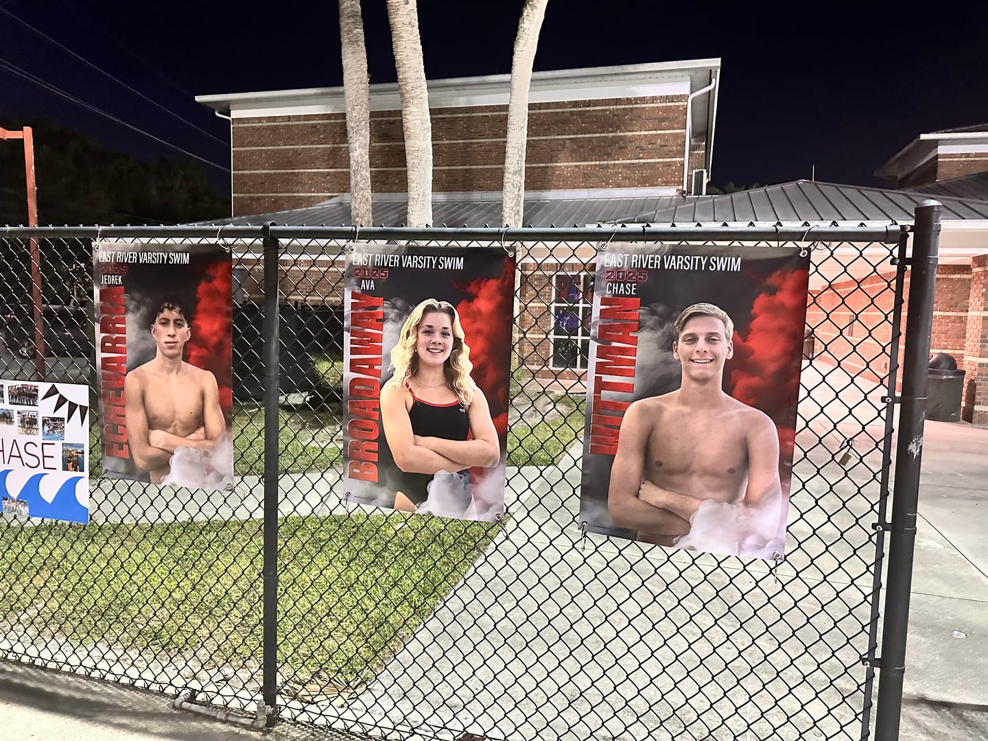 Customer photo review of Custom Sports Banner - Sports Legends Wrestling