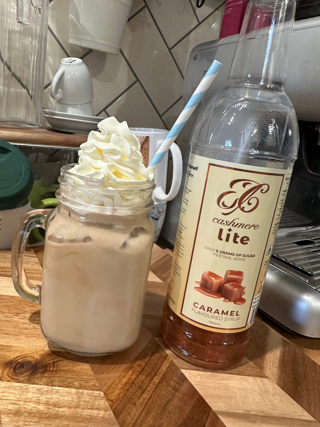 Customer photo review of Cashmere Lite Caramel Flavoured Syrup