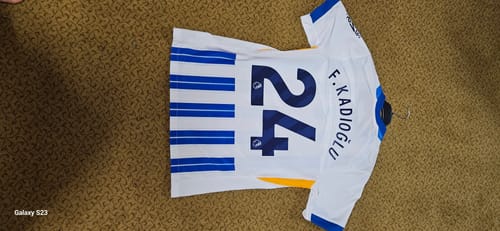 Customer photo review of Ferdi Kadioglu Brighton Hove Albion Formasi 2024 2025 New Season Blue White Forma Jersey Maillot Trikot Maglia