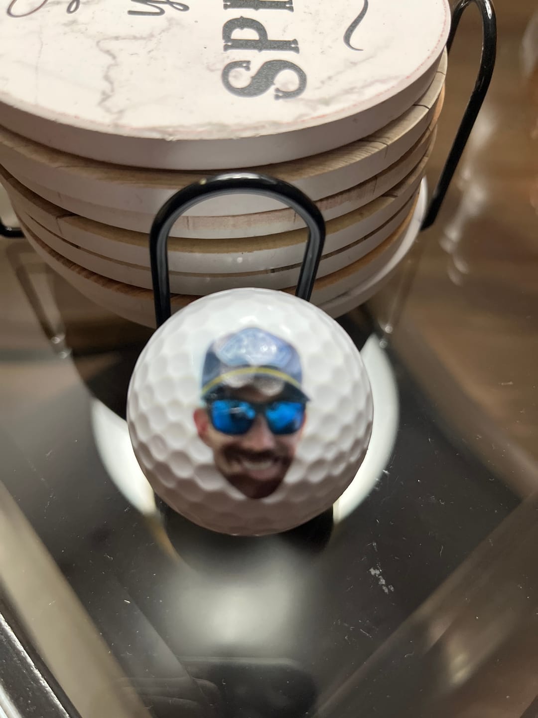 Customer photo review of Custom Photo If Found Return To This Guy - Gift For Dad, Father, Grandpa, Golfer, Golf Lover - Personalized Golf Ball