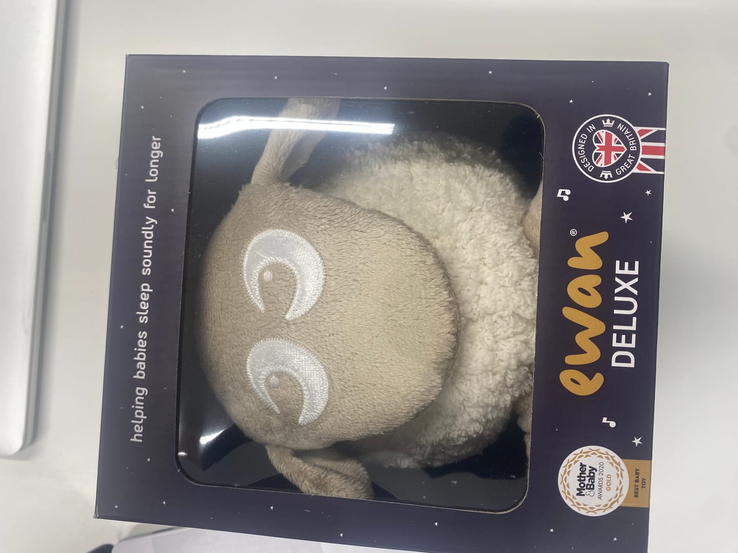 Customer photo review of ewan Deluxe | baby shushing sleep sheep | beige