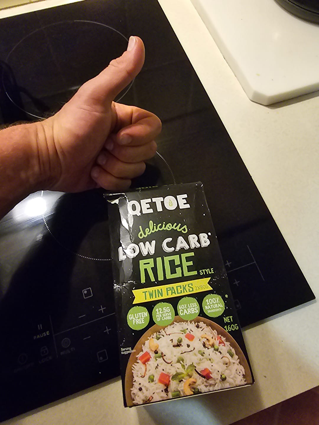 Customer photo review of QETOE Low Carb Rice Value pack - TWIN PACKS - 2 x Qetoe Low Carb Rice 160g