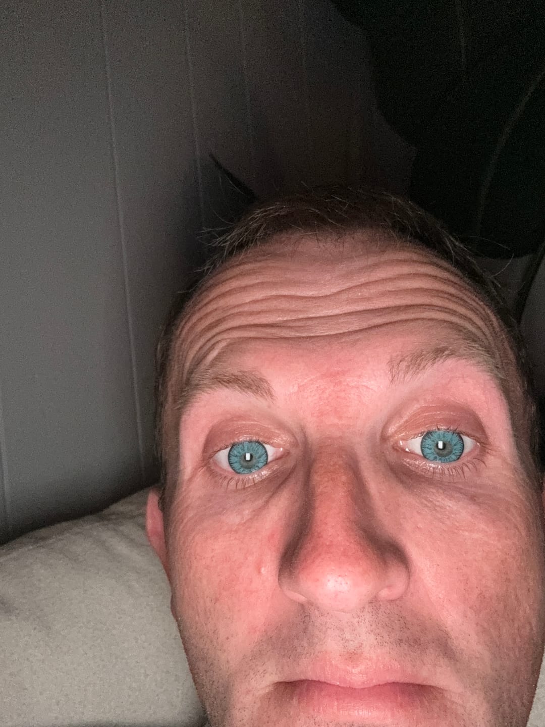 Customer photo review of Vega tricolor Blue Prescription Colored Contact Lenses