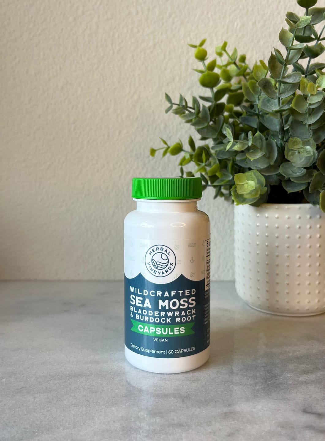 Customer photo review of ORGANIC SEA MOSS, BLADDERWRACK & BURDOCK ROOT VEGETABLE CAPSULES (1500 MG) - 60 Capsules