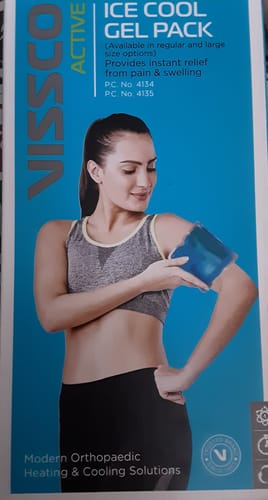 Customer photo review of Icecool Gel Pack | Re-Freezable for Instant Pain Relief & Swelling (Blue)