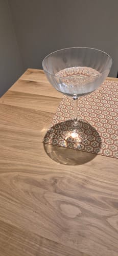 Customer photo review of Galway Crystal Erne Saucer Champagne Pair