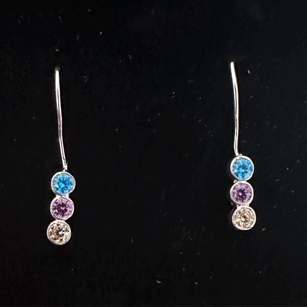 Customer photo review of Family Birthstone Earrings