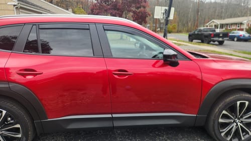 Customer photo review of Fits 2023-2024 Mazda CX-50 In-Channel Window Visors Rain Guards Shade Deflectors