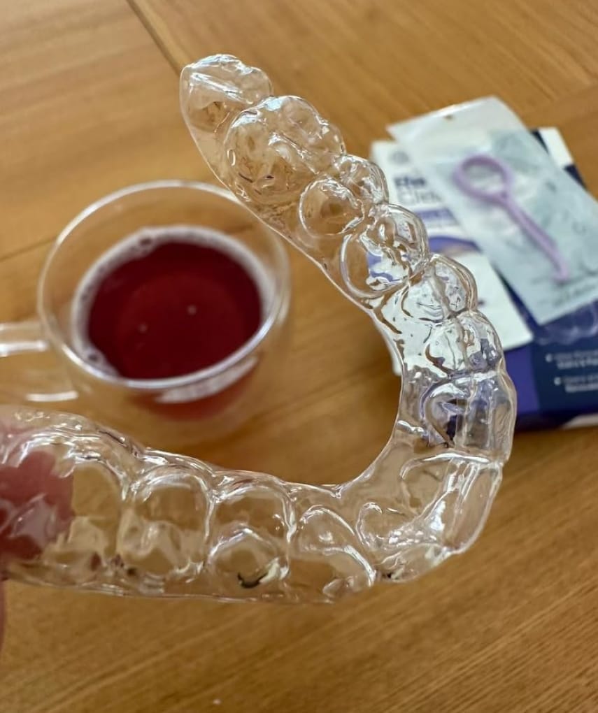 Customer photo review of Daily Retainer & Aligner Cleaner Tablets grape scented