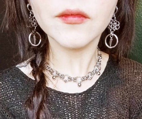 Customer photo review of Eowyn Earrings