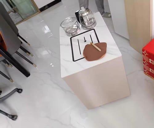 Customer photo review of White Rock Slabs Movable Tea Table