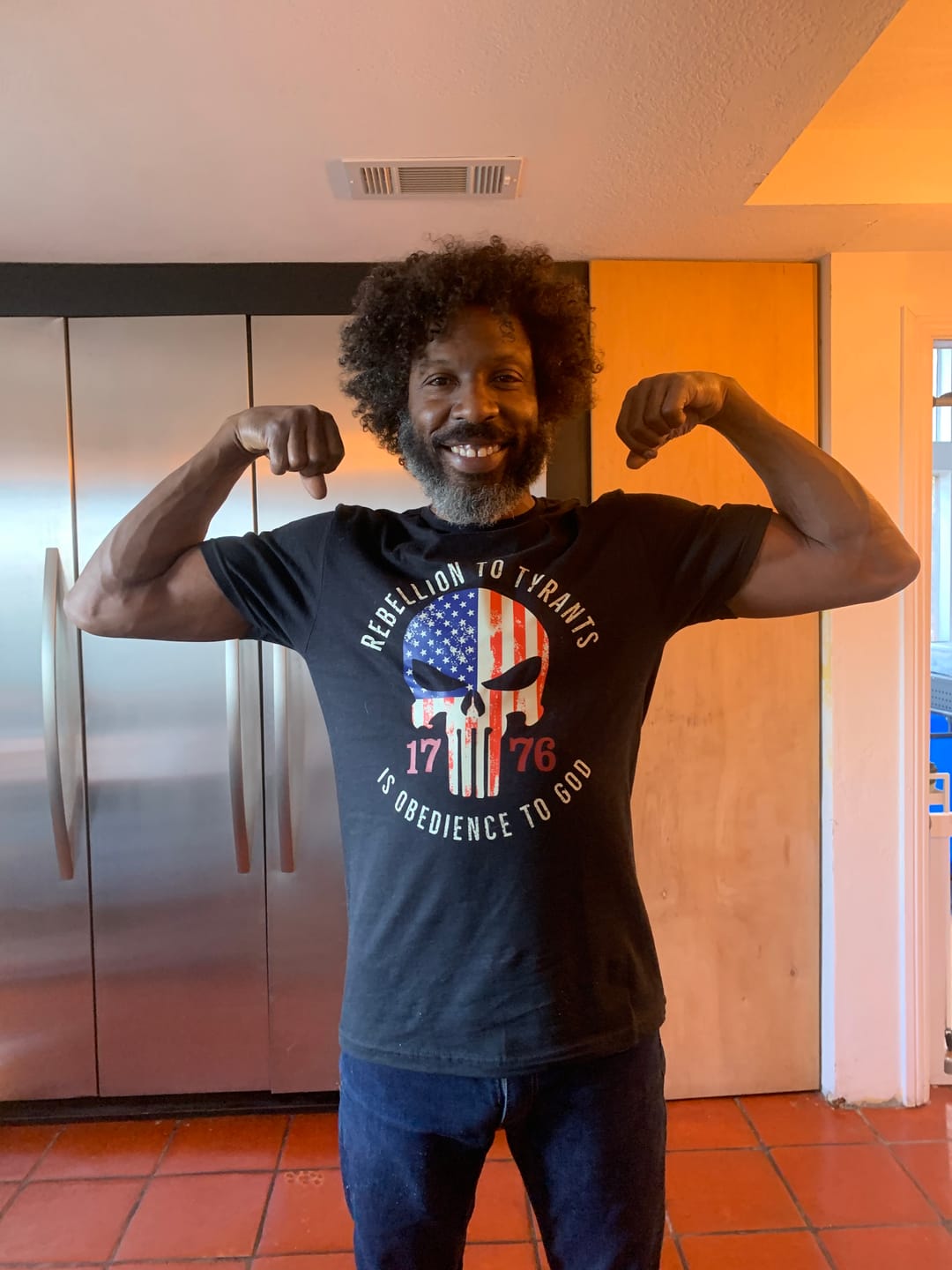 Customer photo review of Rebellion To Tyrants T-Shirt