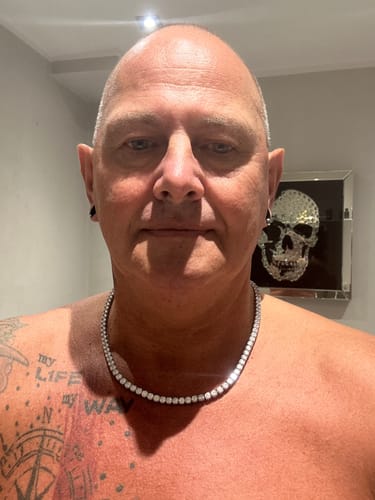 Customer photo review of ICE BREAKER CHAIN. - 5MM WHITE GOLD