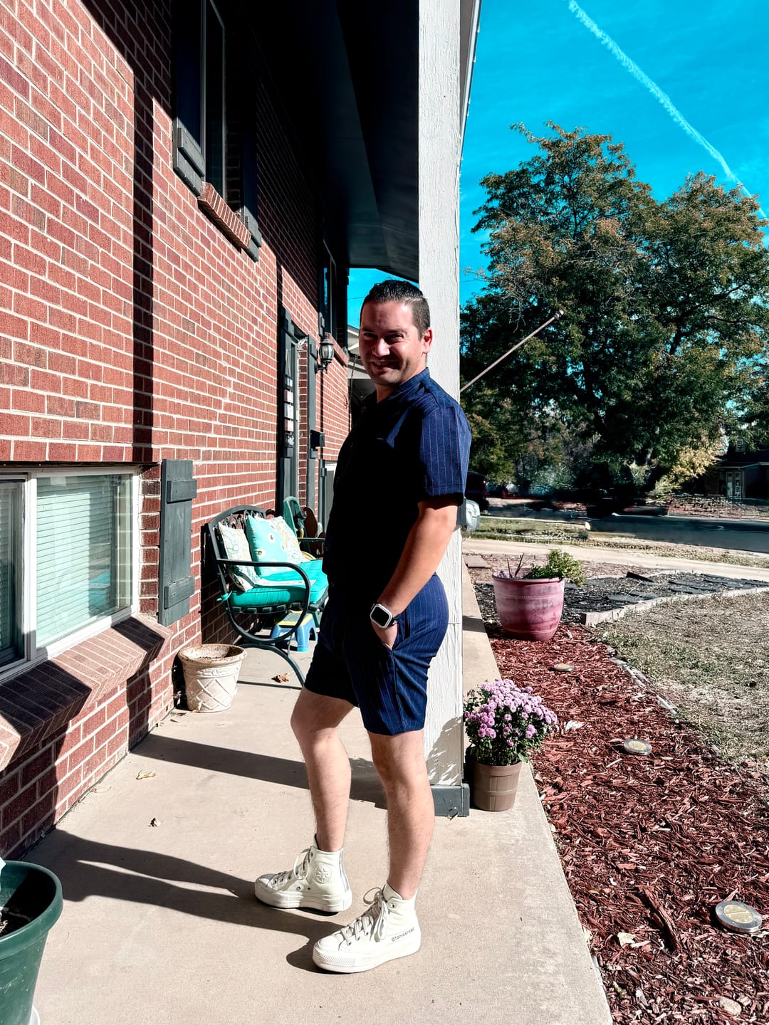 Customer photo review of Navy Chateaux Romper