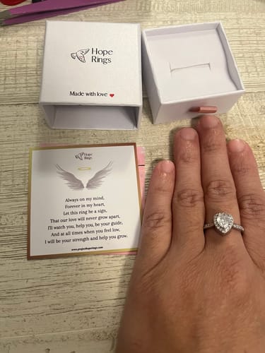 Customer photo review of Forever In My Heart Urn Ring