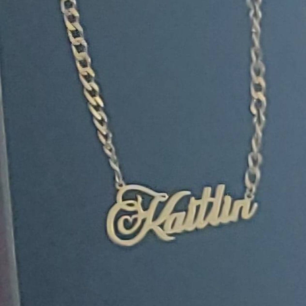 Customer photo review of Personalized Name Necklace