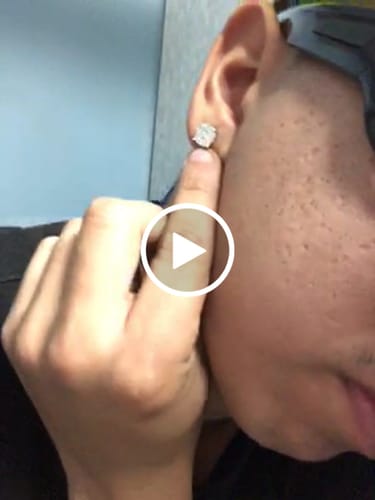 Customer video review of 10MM Moissanite Halo Stud Earrings
