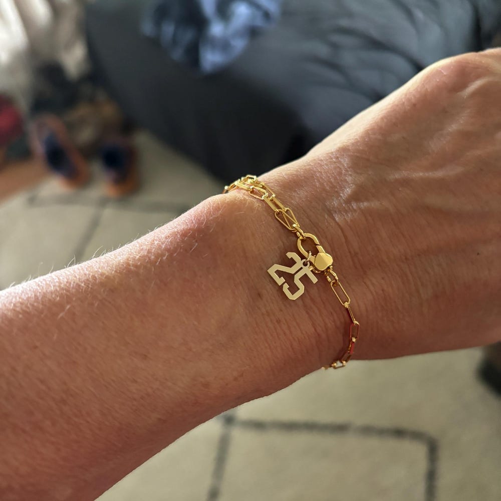 Customer photo review of Custom Number Necklace