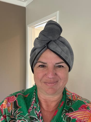 Customer photo review of Unicorn 3 pack : Two Hair Towels + Bonus Hair Towel