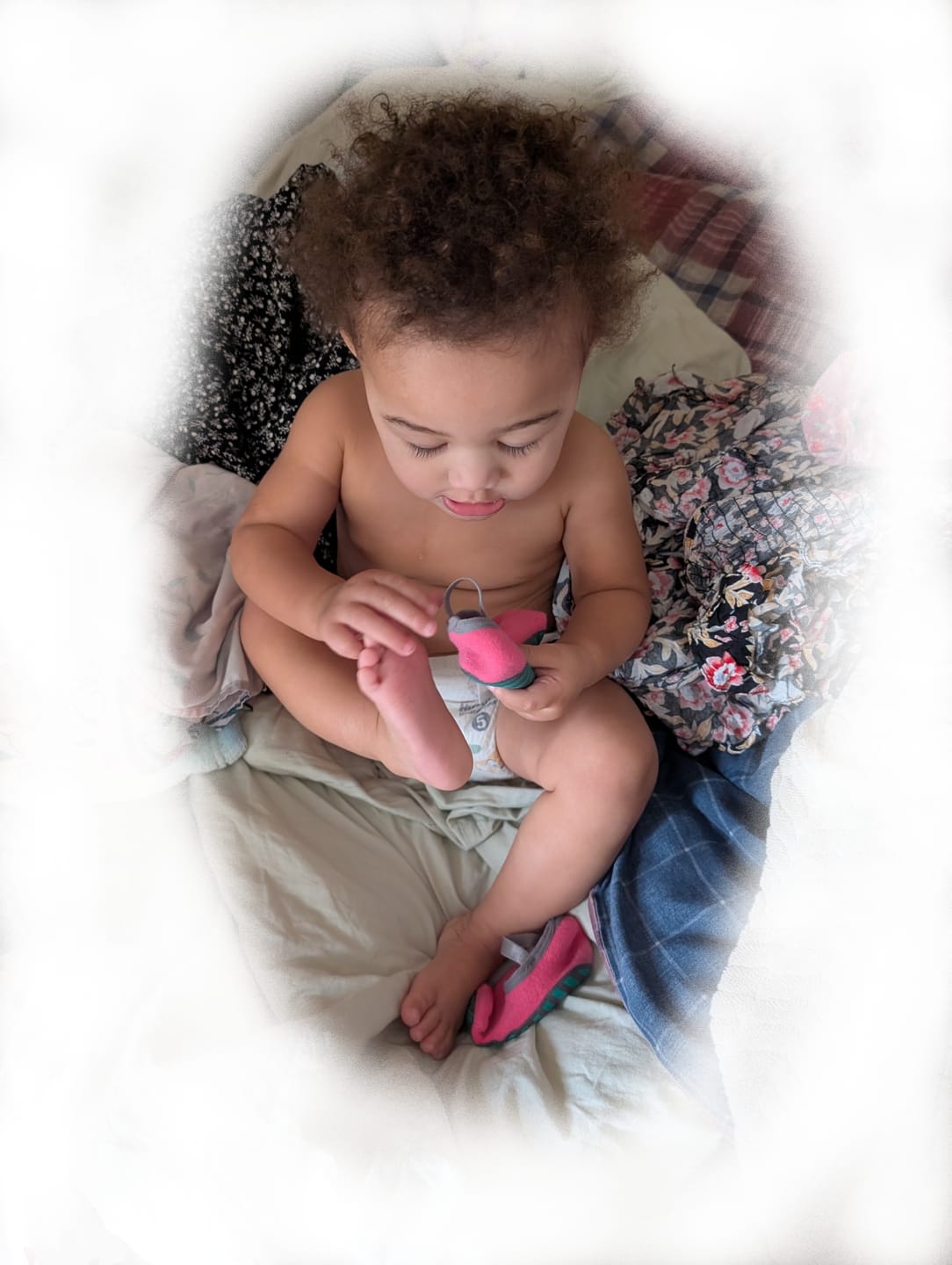 Customer photo review of Non-Slip Baby Socks | Dynamic Duo 4-Pack