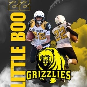 Customer photo review of Custom Sports Banner - Sports Legends Football