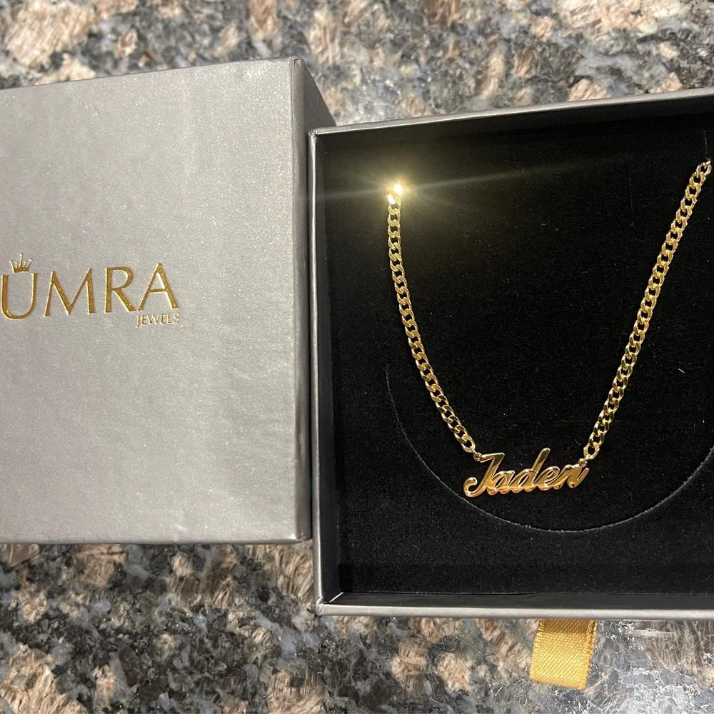 Customer photo review of Personalized Name Necklace