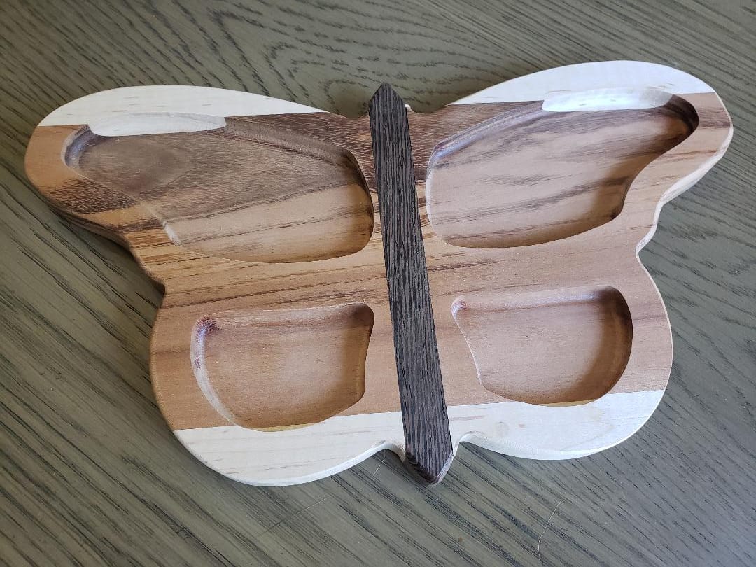 Customer photo review of 12.0x7.0" Four Pocket Butterfly Tray 17 Acrylic Router Template