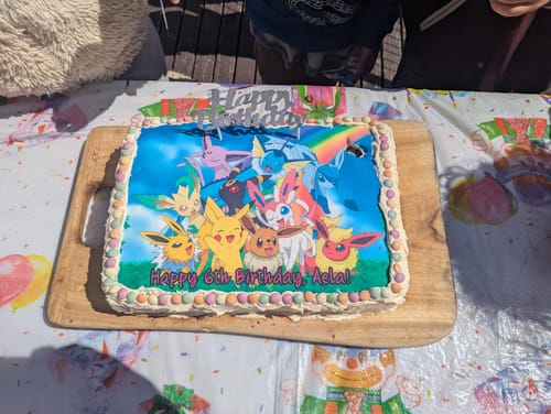 Customer photo review of A4 Rectangle Custom Edible Icing Image