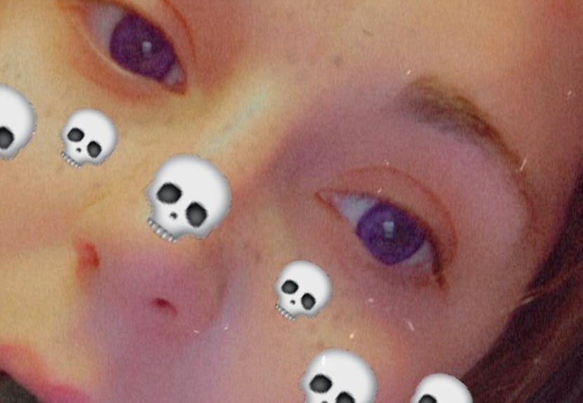 Customer photo review of Vega Violet Purple Prescription Coloured Contact Lenses