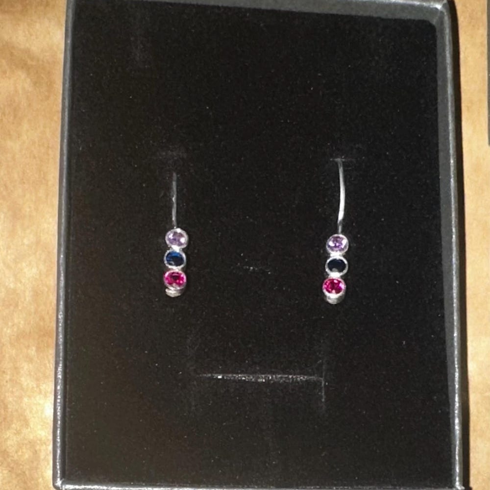 Customer photo review of Family Birthstone Earrings