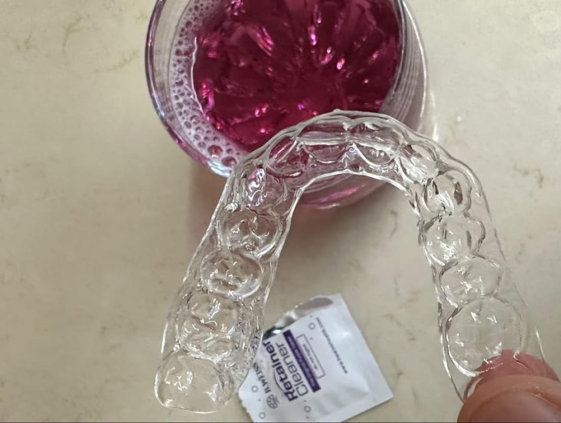 Customer photo review of Daily Retainer & Aligner Cleaner Tablets grape scented