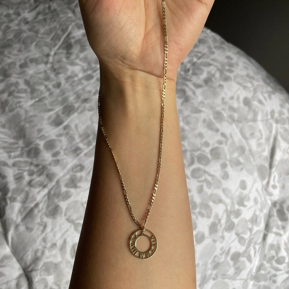 Customer photo review of Roman Numeral Necklace