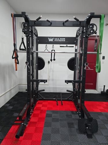Customer photo review of Major Fitness B52 All-In-One Home Gym Smith Machine