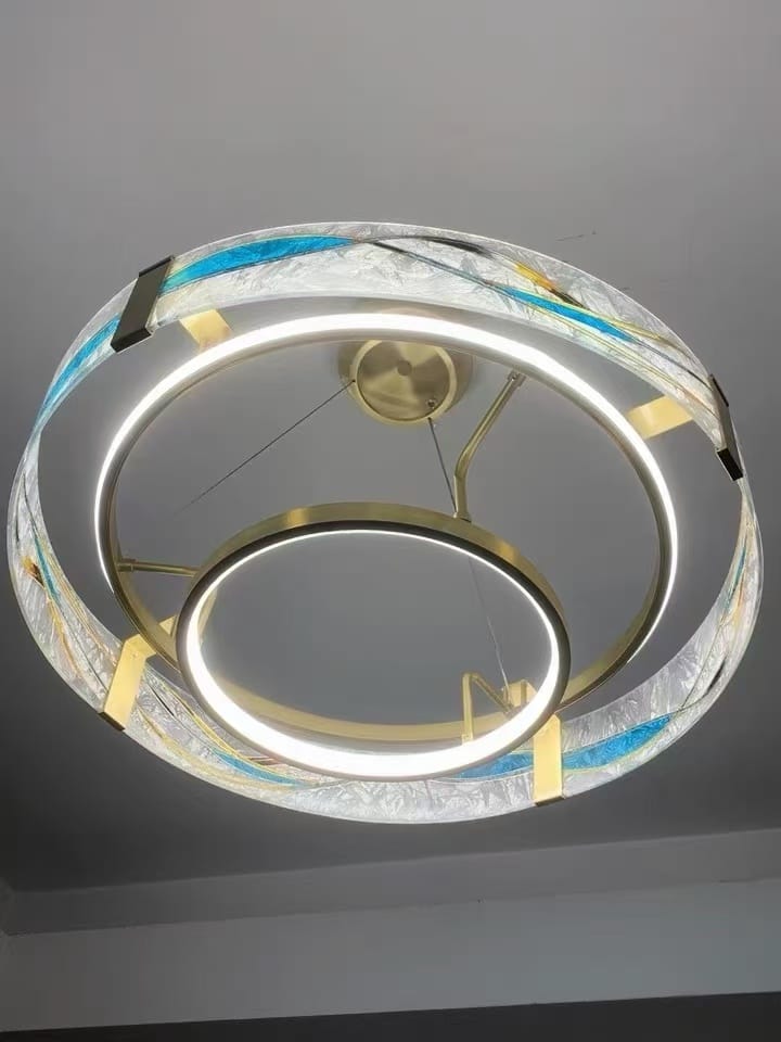 Customer photo review of WOMO Enamel Round Brass Chandelier-WM2335