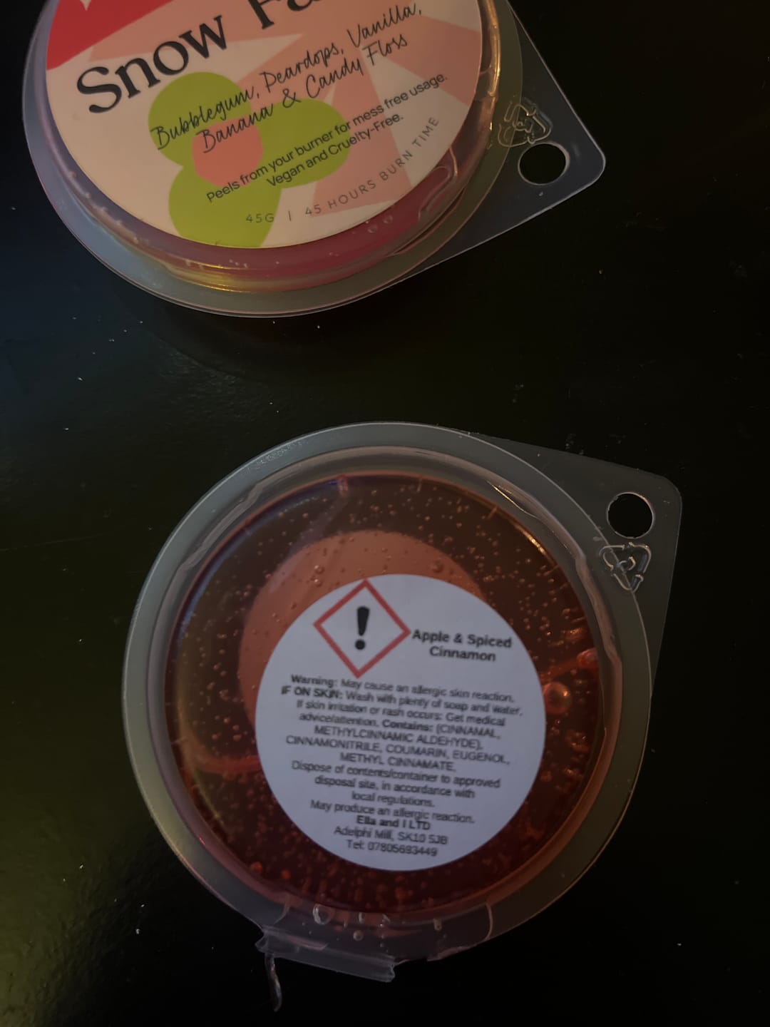 Customer photo review of Apple & Cinnamon Gel Melt