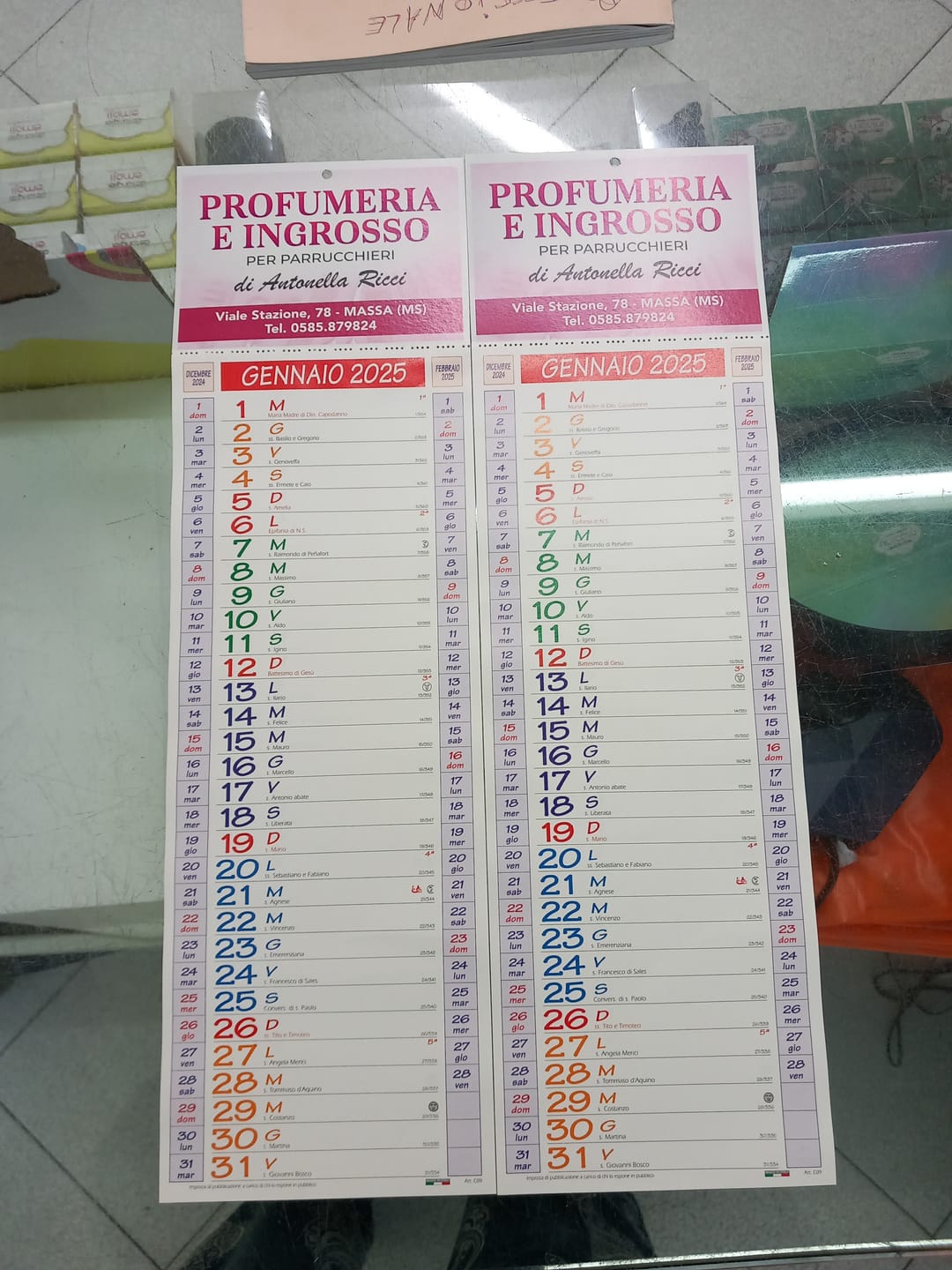 Customer photo review of Calendario Slim