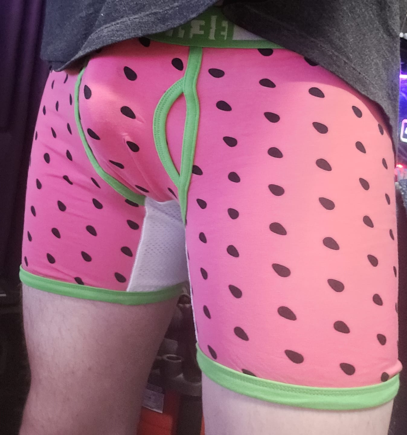 Customer photo review of Long Leg Bamboo Boxer Brief - Watermelon